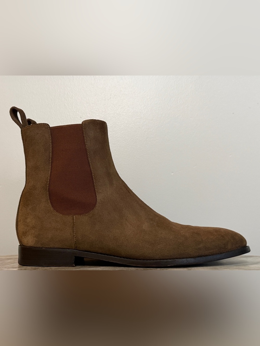 Manolo Blahnik Delsa Suede Chelsea Boots 11.5 UK / 12.5 US Brown Italy $1400